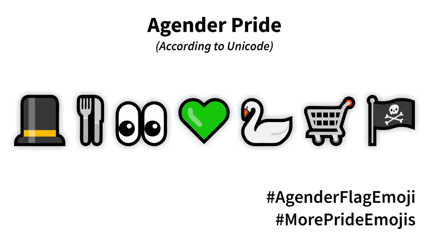 Agender emoji based flag