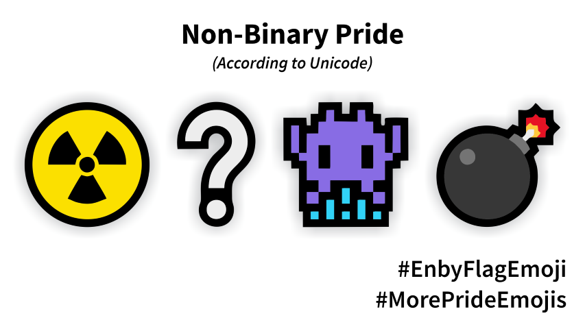 Enby emoji based flag