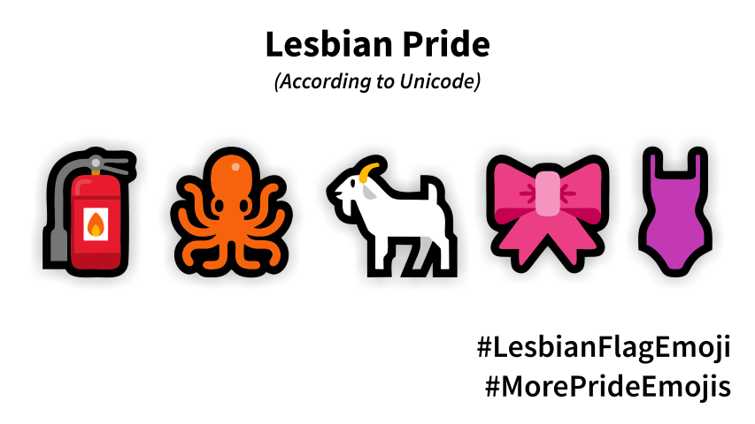 Lesbian emoji based flag